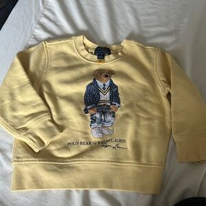 Polo by Ralph Lauren Yellow Crewneck Bear Sweater